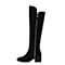 BASTO/百思图冬季专柜同款黑色牛剖层皮革女皮靴长靴17D26DC7