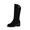 BASTO/百思图冬季专柜同款黑色牛剖层皮革纯色方跟女皮靴长靴17D25DC7