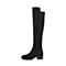BASTO/百思图冬季专柜同款羊皮/纺织品简约纯色过膝女皮靴长靴17D79DC7