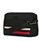 BASTO/百思图冬季专柜同款黑色布面时尚红蓝条纹夹包13052DX7