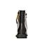 BASTO/百思图冬季专柜同款黑色羊皮革条纹侧拉链女皮靴RLO60DZ7
