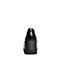 BASTO/百思图2018春季专柜同款黑色牛皮珍珠漆皮坡跟女皮鞋RHW21AM8