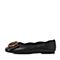 BASTO/百思图2018春季专柜同款黑色牛皮蝴蝶结浅口方头女单鞋RGB23AQ8
