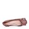 BASTO/百思图2018春季专柜同款深粉色羊皮优雅通勤珍珠浅口女单鞋AC185AQ8