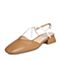 BASTO/百思图2018春季专柜同款棕色休闲方头女中空凉鞋RID01AK8