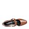 BASTO/百思图2018春季专柜同款棕色牛皮珍珠浅口粗跟女皮鞋ACS31AQ8
