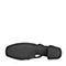 BASTO/百思图2018春季专柜同款黑色牛皮方头漆皮粗跟女中空凉鞋AC802AK8
