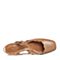 BASTO/百思图2018春季专柜同款棕色牛皮简约纯色方头粗跟女皮凉鞋AC870AH8