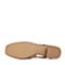 BASTO/百思图2018春季专柜同款棕色牛皮简约纯色方头粗跟女皮凉鞋AC870AH8