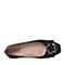 BASTO/百思图2018春季专柜同款黑色羊皮珍珠水钻浅口女单鞋A0819AQ8