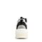 BASTO/百思图2018春季专柜同款灰色纺织品/牛皮字母坡跟女休闲鞋YRP02AM8