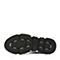 BASTO/百思图2018春季专柜同款黑色纺织品水钻套脚坡跟女休闲鞋YLG10AM8