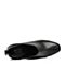 BASTO/百思图2018春季专柜同款黑色牛皮简约纯色方头粗跟女皮鞋AQ153AM8