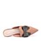 BASTO/百思图2018夏季专柜同款粉色牛皮革闪钻蝴蝶结方跟穆勒鞋女拖鞋RIO10BH8