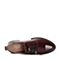 BASTO/百思图2018秋季专柜同款酒红色牛皮革纯色方跟女单鞋RMD24CM8