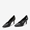 BASTO/百思图2018秋季专柜同款黑色珍珠通勤细跟女单鞋PC103CQ8