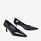 BASTO/百思图2018秋季专柜同款黑色牛皮革尖头细跟通勤女单鞋XC901CQ8