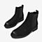 BASTO/百思图2018冬季专柜同款套筒切尔西靴女皮靴短靴BD819DD8