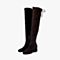BASTO/百思图2018冬季专柜同款纺织品方跟长靴女弹力靴AC701DC8
