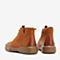 BASTO/百思图2018冬季专柜同款土黄色牛皮革系带女短靴YMG06DD8