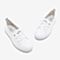 百思图2020春季新款软面牛皮系带时尚一脚蹬女休闲小白鞋YIP48AQ0