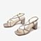 百思图2020夏季新款商场同款仙女罗马亮片方头粗跟女凉鞋MB052BL0
