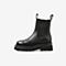 百思图2020冬季新款商场同款ins潮厚底切尔西靴女皮短靴02702DD0