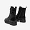 百思图2020冬季新款商场同款潮酷皮带扣加绒马丁靴女皮靴RE160DZ0
