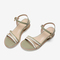 百思图2021夏季新款商场同款时尚编织条带坡跟罗马女凉鞋RS805BL1