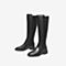 百思图2021冬季新款商场同款经典潮流穿搭骑士靴女长靴MD218DG1