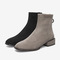 百思图2021冬季新款商场同款简约舒适方跟弹力靴女短靴RFO45DD1
