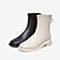 百思图2021冬季新款商场同款优雅气质方跟时装靴女短靴MD108DD1