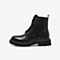 百思图2021冬季新款商场同款潮流系带厚底马丁靴女短靴CD202DD1