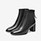 百思图2021冬季新款商场同款优雅气质方高跟时装靴女短靴TGP40DD1