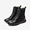 百思图2021冬季新款商场同款时尚潮流马丁靴休闲靴女短靴YMG25DD1