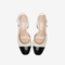 百思图2022夏季新款商场同款小香风拼色高粗跟包头女凉鞋RM524BH2