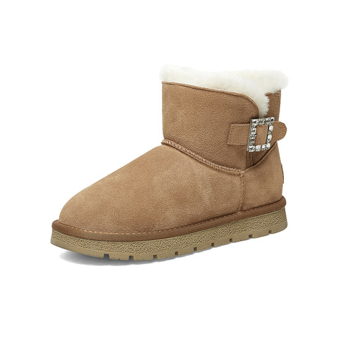 百思图2022冬季新款商场同款时尚潮流保暖舒适雪地靴女靴CD600DD2