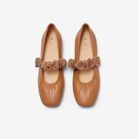 百思图2023秋季新款商场同款时髦复古玛丽珍方跟女单鞋KC320CQ3