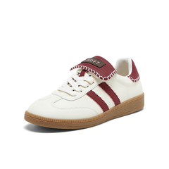 百思图2024春季新款时尚复古运动德训鞋平跟女休闲鞋I7123AM4