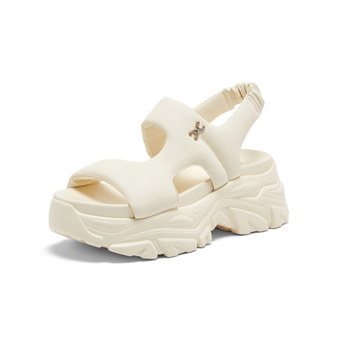 百思图2024夏季新款时尚户外休闲老爹运动凉厚底女凉鞋UCJ11BL4