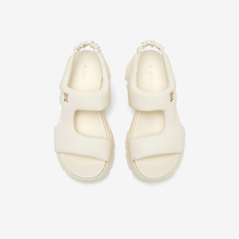 百思图2024夏季新款时尚户外休闲老爹运动凉厚底女凉鞋UCJ11BL4