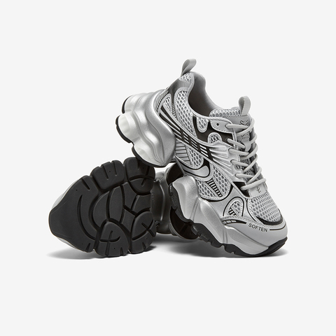 百思图2024秋季新款商场同款街头户外老爹鞋厚底女休闲鞋X7101CM4