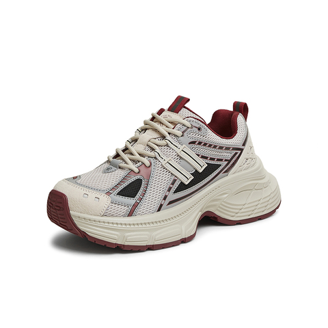 百思图2025春季新款时尚街头运动老爹鞋厚底女休闲鞋D5205AM5