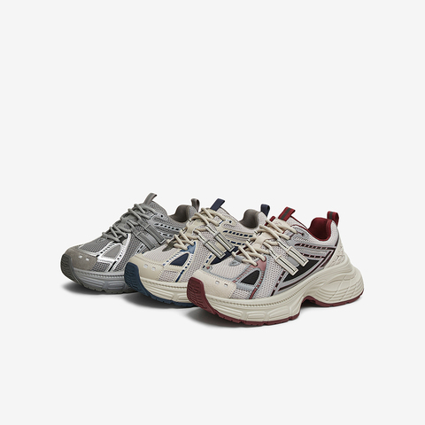 百思图2025春季新款时尚街头运动老爹鞋厚底女休闲鞋D5205AM5