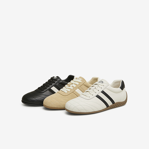 百思图2025春季新款简约运动户外通勤圆头女休闲鞋UPX03AM5