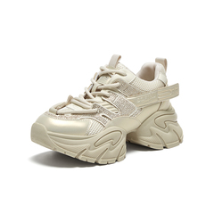 百思图2025春新款商场同款款简约户外老爹鞋厚底女休闲鞋A8882AM5