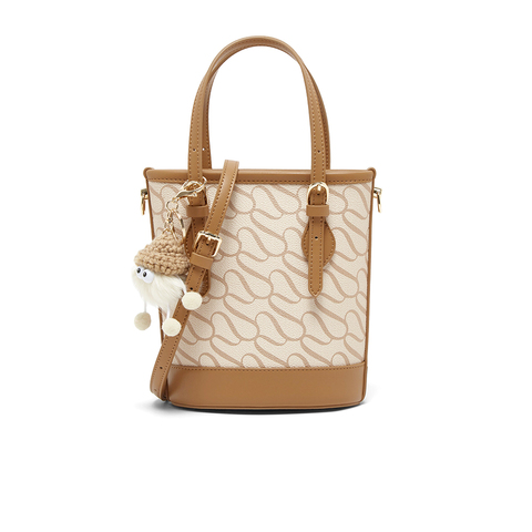 百思图2025春季新款商场同款时尚通勤水桶包单肩斜挎包女X3649AX5