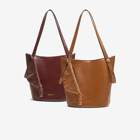 百思图2025春新款商场同款简约大容量水桶包单肩斜挎包女X3658AX5