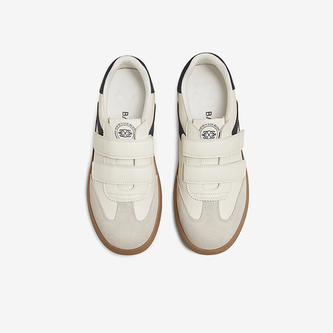 百思图2025春季新款商场同款复古运动德训鞋平跟女休闲鞋BG353AM5