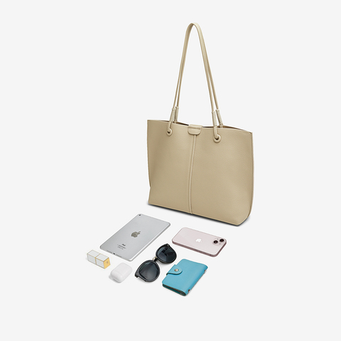 百思图2025春季新款商场同款简约大容量托特包单肩包女X3657AX5